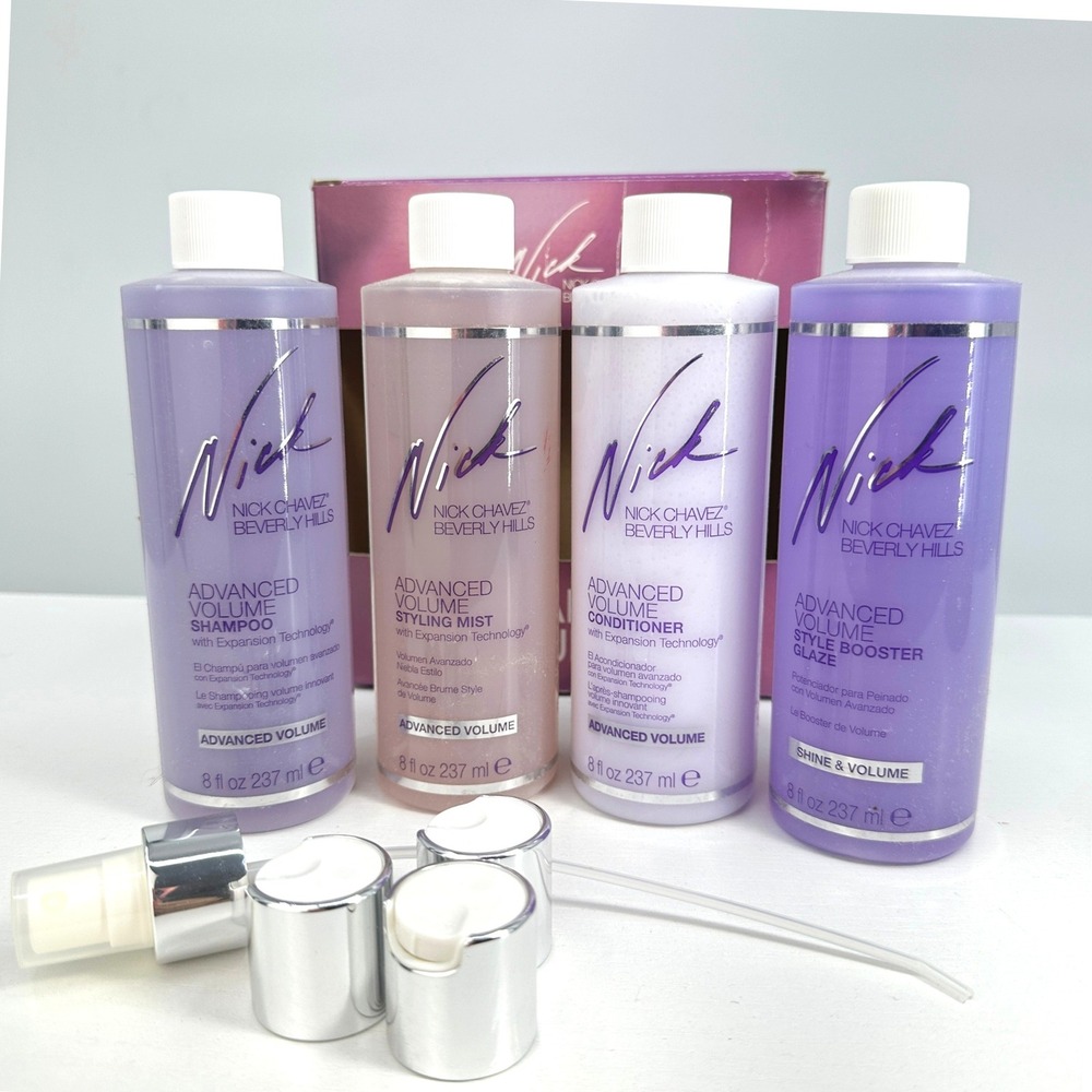 Nick Chavez Beverly Hills Advanced Volume 4 Pc Hair Care Set RARE